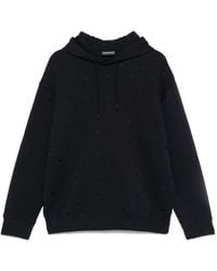 Emporio Armani - Allover Logo Cotton Sweatshirt - Lyst