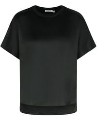Jonathan Simkhai - 'addy' schwarzes Acetat Misch -T -Shirt - Lyst