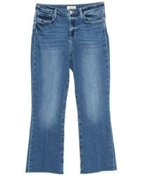 L'Agence - Cropped Denim Jeans - Lyst