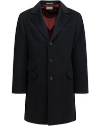 Brunello Cucinelli - Short Coat Made Of Virgin Wool Fabric - Lyst