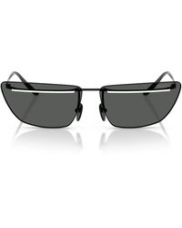 Prada - Zonnebril Prc52 S Yc460 T Zwart Wit/donkergrijs Dames - Lyst