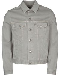 Brunello Cucinelli - Khaki Denim Jacket - Lyst