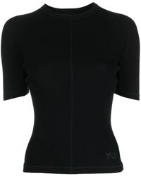 Y-3 - T-Shirt Mit Logo-Print - Lyst