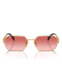 Prada - Zonnebril Pra51 S 5 Ak40 C Goud/rood Gradiënt Unisex - Lyst