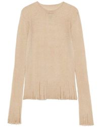 Uma Wang - Frayed Ribbed Blouse - Lyst