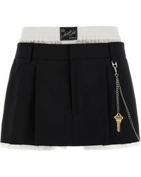 Alexander Wang - Skort "Pre-Styled Pleated W/Chain" - Lyst
