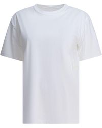 Alexander Wang - Essential Jsy Ss T-shirt Met Bladerdeeglogo En Gebonden Nek - Lyst
