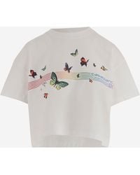 CASABLANCA - Cotton T-Shirt With Logo - Lyst
