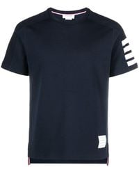Thom Browne - Short Sleeve Tee W/ 4 Bar Stripe - Lyst