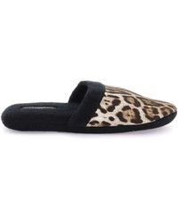 Dolce & Gabbana - 'Leopardo' Terry Slippers - Lyst