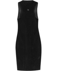 MISBHV - Schwarzes Spitzenkleid Mit Stehkragen - Lyst