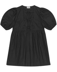 Ganni - Organic Cotton Mini Dress - Lyst