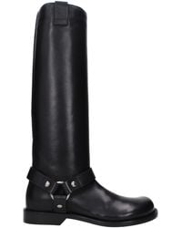 Loewe - Stivali Campo Biker Donna Pelle Nero - Lyst