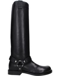 Loewe - Boots Campo Biker Leather - Lyst