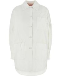 Valentino Garavani - Cotton Blend Oversize Jacket - Lyst