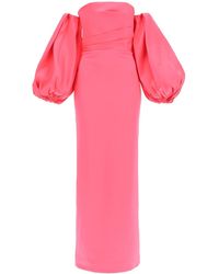 Solace London - Trost London Maxi Kleid Carmen mit Ballonärmelen - Lyst