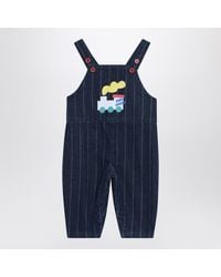 Bobo Choses - Denim Overalls With Train - Lyst