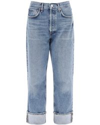 Agolde - Jeans rectos de CA con fran de entrepierna baja - Lyst