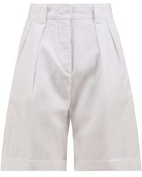 Aspesi - Short aspée blanc - Lyst