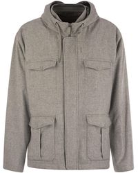 Herno - Field Jacket In Zijde En Kasjmier - Lyst