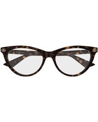 Gucci - Brillen Gg2112 O 002 Braun/Transparent Damen - Lyst