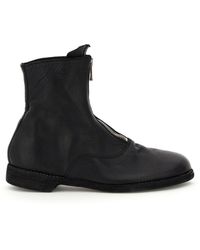 Guidi Distressed Cordovan Leather Boots in Black for Men | Lyst