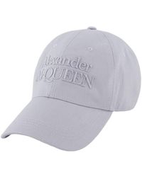 McQueen - Logotipo Cape Algodón gris claro - Lyst