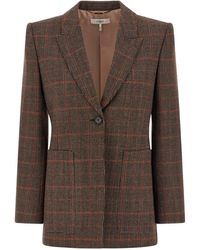 Chloé - Chloé Check Wollen Blazer - Lyst