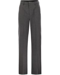 Dondup - Janice Wide Wool Pants - Lyst