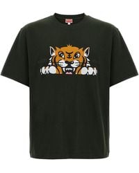 KENZO - ' Happy Tiger' T-shirt - Lyst