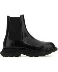 McQueen - Leather Chelsea Tread Ankle Boots - Lyst