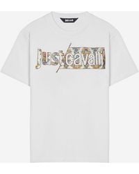 Just Cavalli - Cotton T-Shirt - Lyst