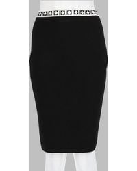 Versace - Embroidered Stretch Skirt With Viscose-Blend Outer - Lyst