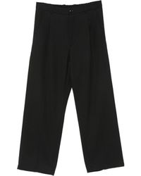 Goldwin - One Tuck Rechte Wollen Broek - Lyst