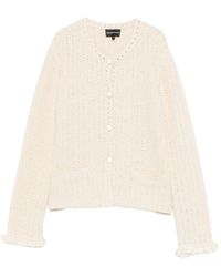 Emporio Armani - Cotton Blend Blazer Jacket - Lyst