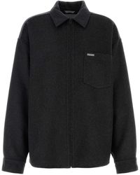 Balenciaga - Charcoal Wool Blend Jacket - Lyst