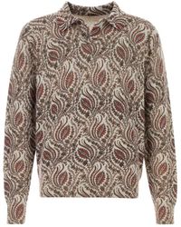 Etro - Embroidered Wool Polo Shirt - Lyst