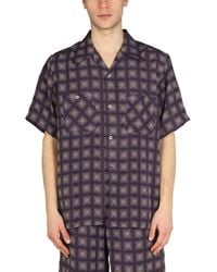 Needles - Check Print Shirt With Bowling Collar - Lyst