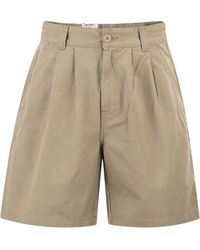 Carhartt - Katoenen Short Met Plooien - Lyst