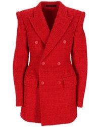 Balenciaga - Tweed Blazer Jacket - Lyst