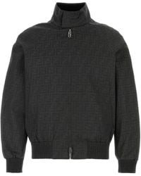 Fendi - Embroidered Polyester Blend Bomber Jacket - Lyst