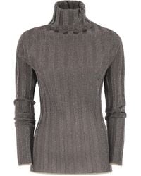 Fabiana Filippi - Ribbed Turtleneck With Lurex - Lyst