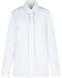 Jil Sander - Camisa de algodón blanco - Lyst