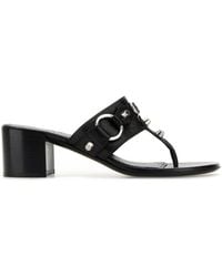 Balenciaga - Leather City Thong Mules - Lyst