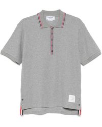 Thom Browne - Katoenen Polo Met Logo -borduurwerk - Lyst