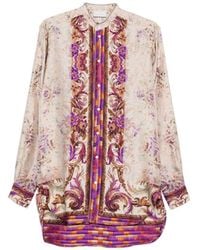 Pierre Louis Mascia - Printed Silk Shirt - Lyst