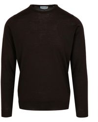 John Smedley - Trui Bruin - Lyst