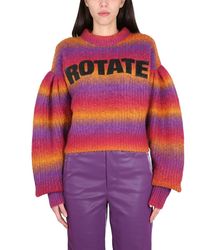 ROTATE BIRGER CHRISTENSEN - Knit Puff-sleeve Jumper - Lyst