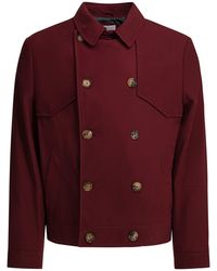 Brunello Cucinelli - Bordeaux Leren Jas - Lyst
