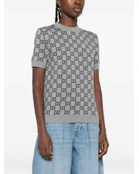 Gucci - Reversible Gg Wool Jacquard Top - Lyst